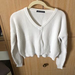 WHITE CROPPED BRANDY LONG SLEEVE